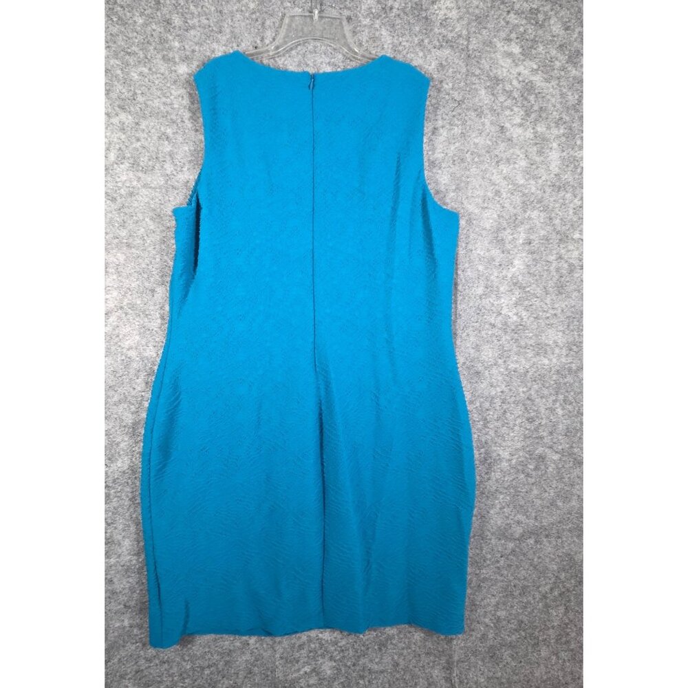 Calvin Klein Sheath Dress Mini Sleeveless Women's Size 16W Tourquoise Office - Picture 4 of 7